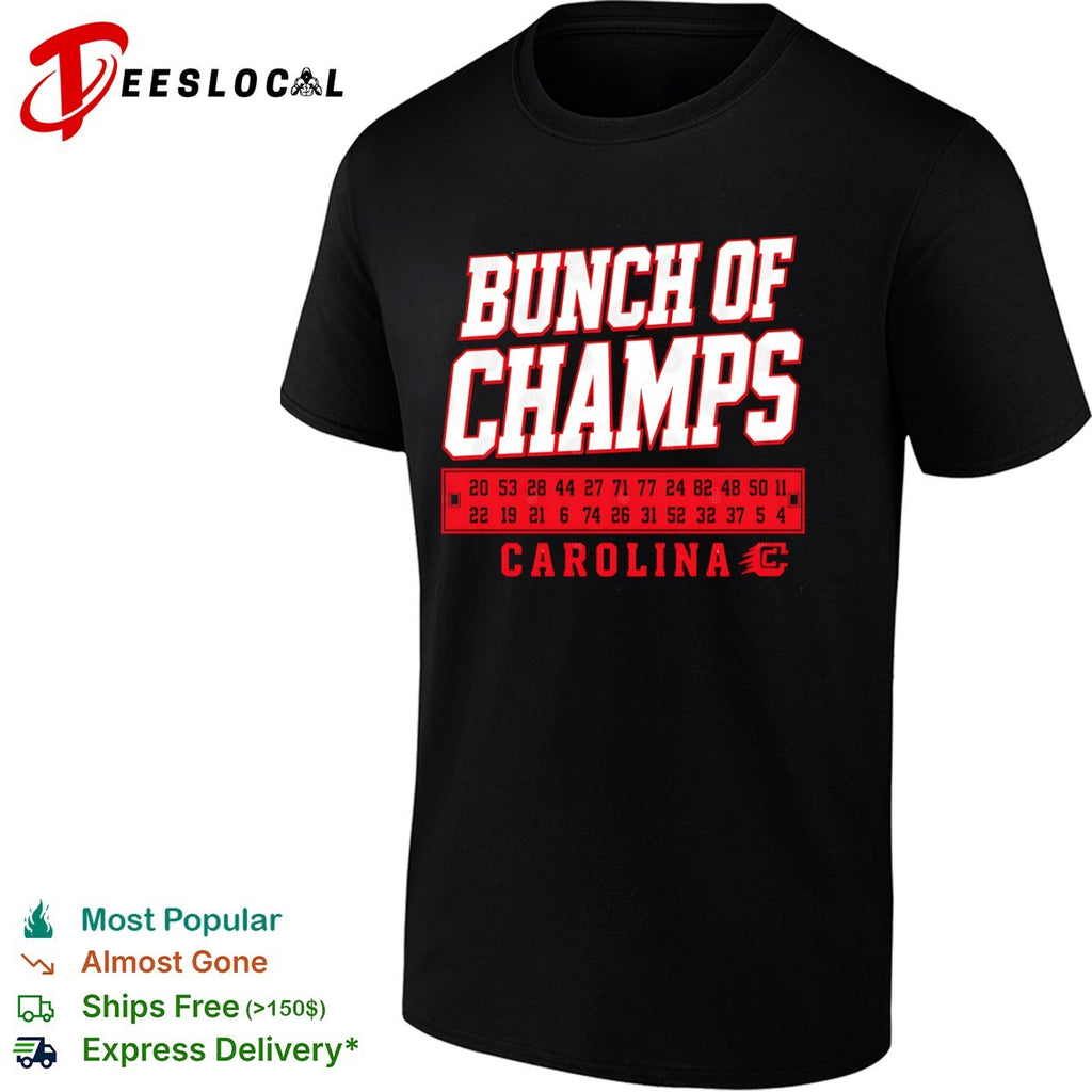 Bunch of Champs Carolina Hurricanes Roster Numbers shirt