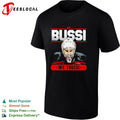 Bussi We Trussi Carolina Hurricanes goalie mask portrait bold shirt
