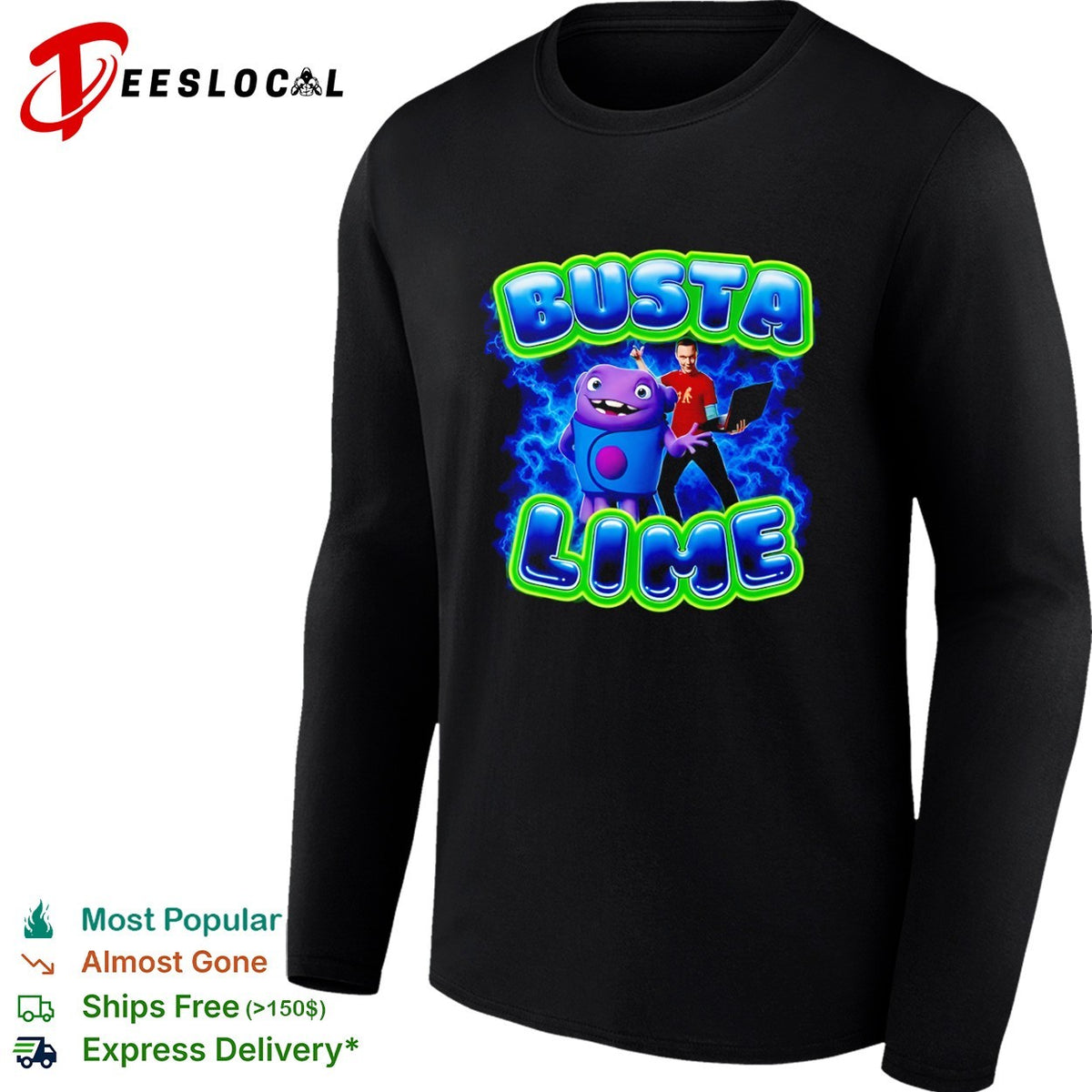 Busta Lime Sheldon Cooper from The Big Bang Theory and Oh from Home shirt