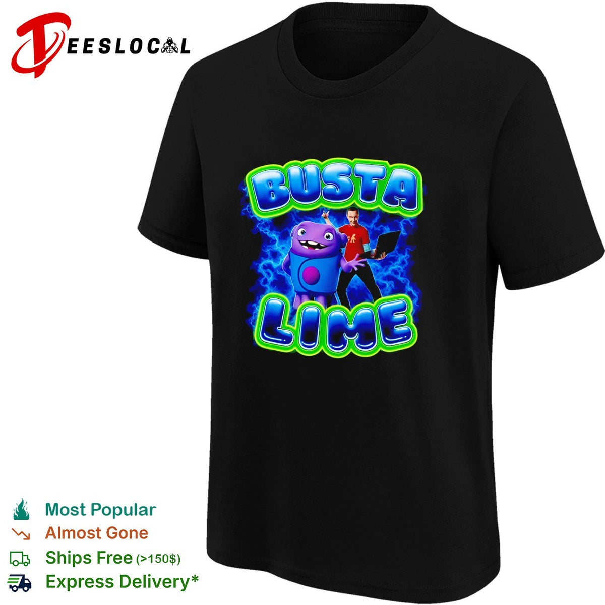 Busta Lime Sheldon Cooper from The Big Bang Theory and Oh from Home shirt