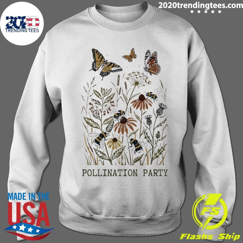 Butterfly And Bee Pollination Party Graphic Shirt