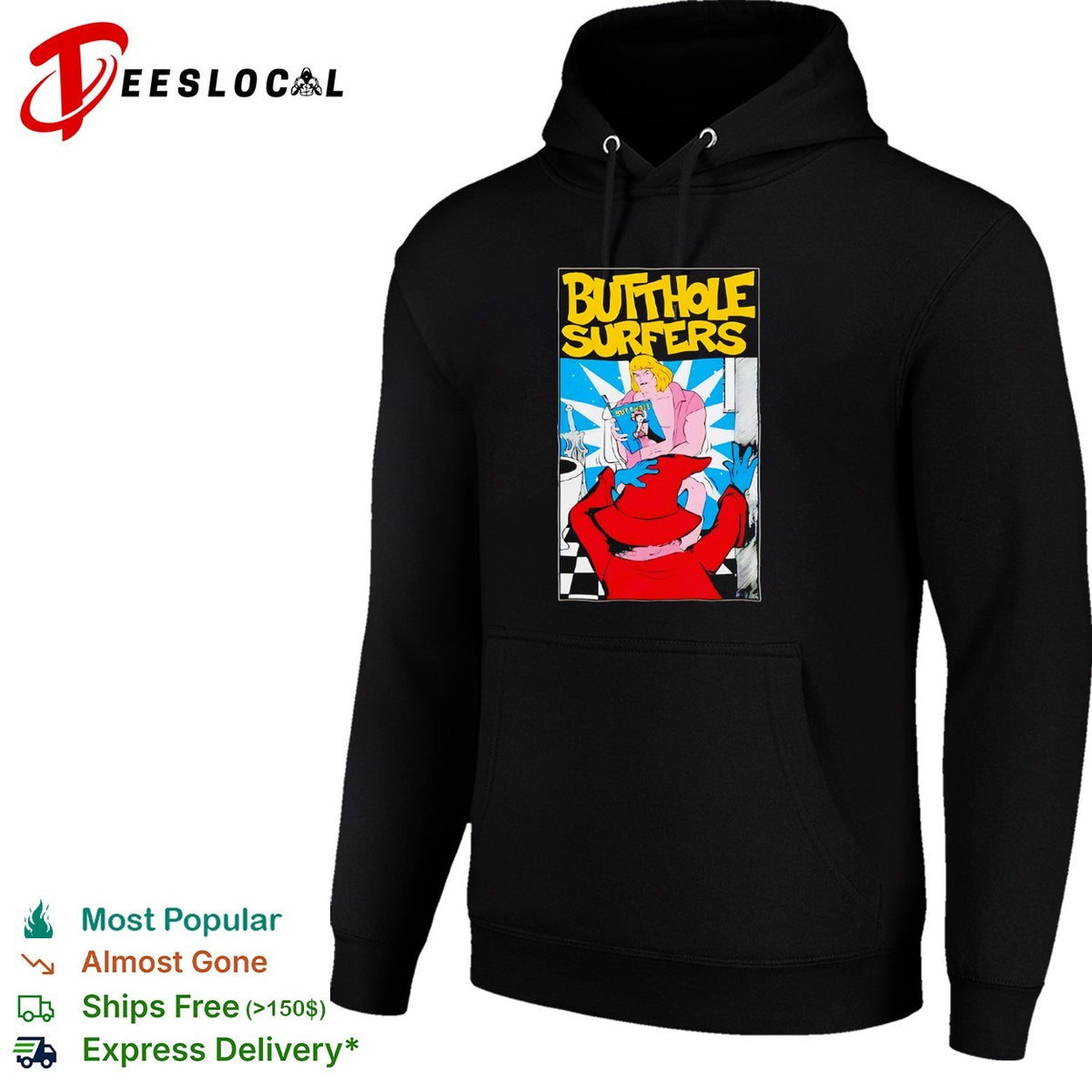 Butthole Surfers He Man Masters of the Universe Orko on the Toilet parody shirt
