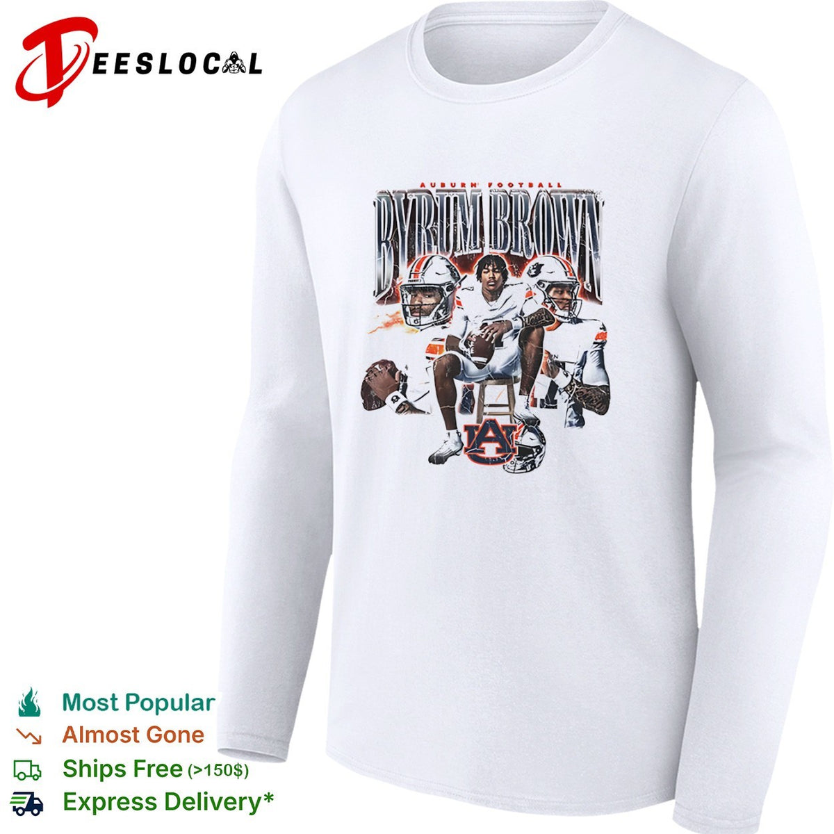 Byrum Brown Auburn Tigers NCAA football shirt