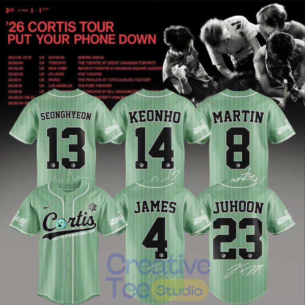 CORTIS Put Your Phone Down Tour 2026 Baseball Jersey