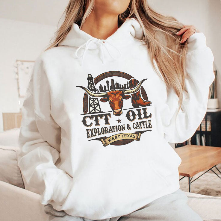 CTT Oil Exploration & Cattle West Texas Landman T Shirt
