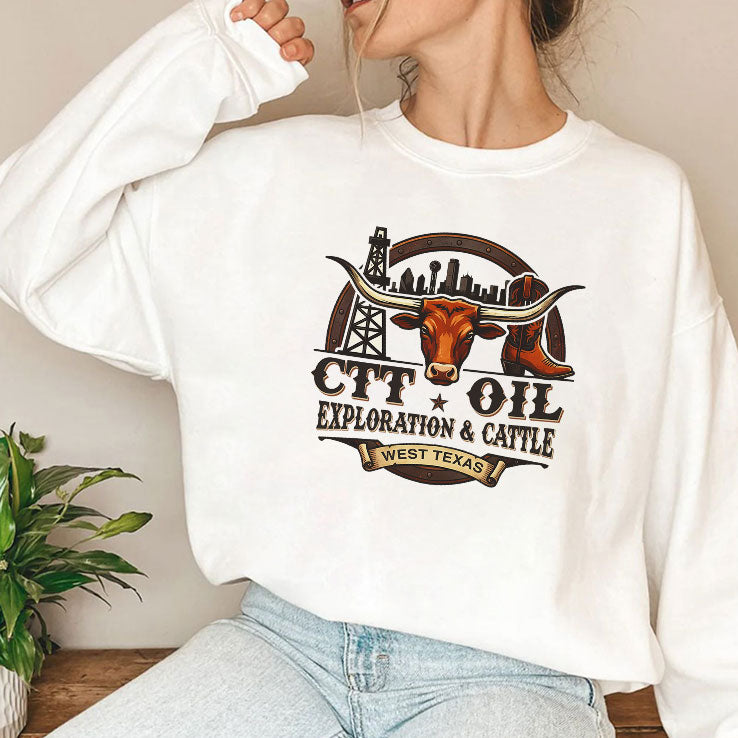 CTT Oil Exploration & Cattle West Texas Landman T Shirt