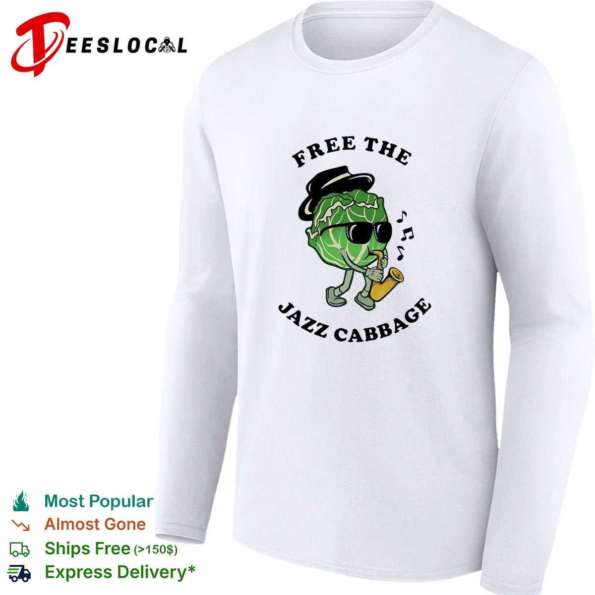 Cabbage Saxophone Free The Jazz Cabbage shirt
