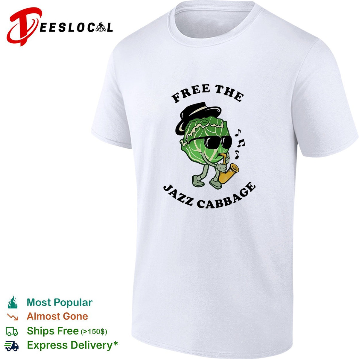 Cabbage Saxophone Free The Jazz Cabbage shirt