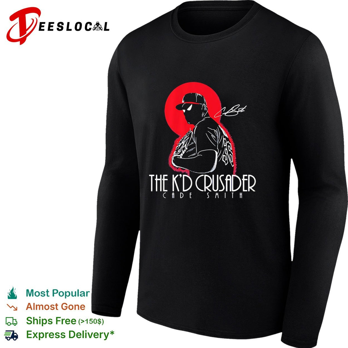 Cade Smith The K’d Crusader baseball player graphic shirt