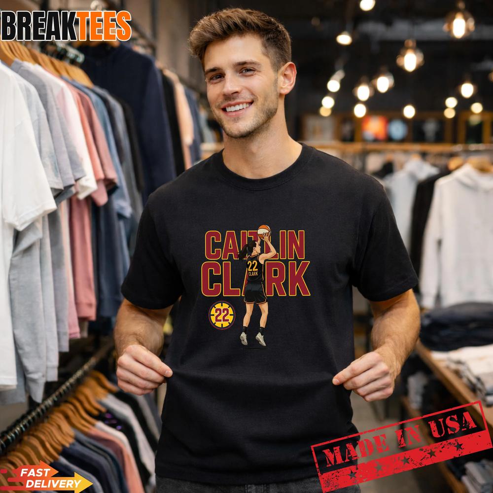 Caitlin Clark Basketball Cartoon Fan T-Shirt