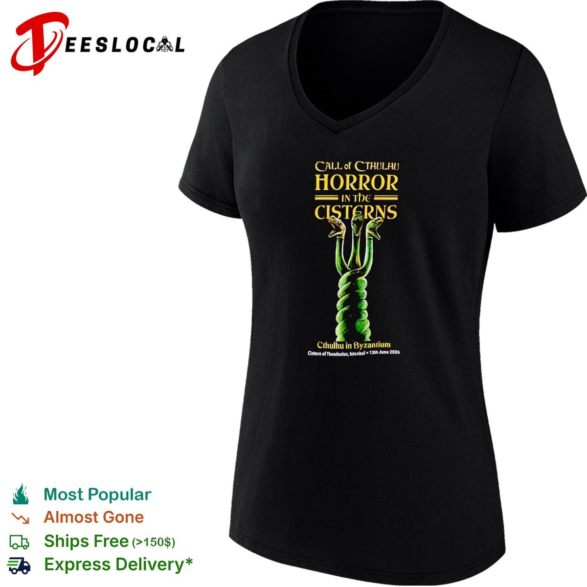 Call of Cthulhu Horror in the Cisterns Cthulhu in Byzantium Cistern of Theodosius shirt