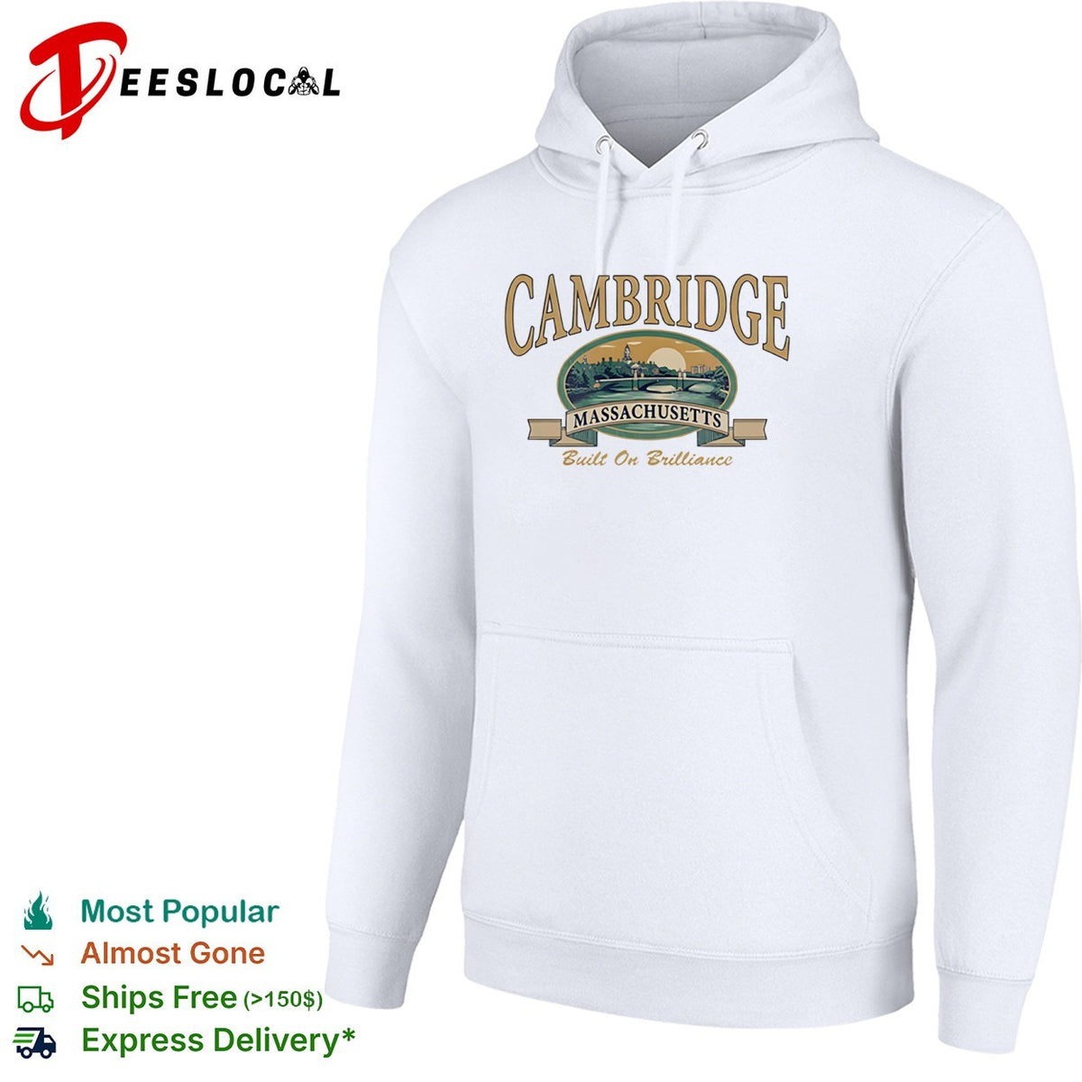 Cambridge Massachusetts Built on Brilliance Cambridge Massachusetts City Shirt
