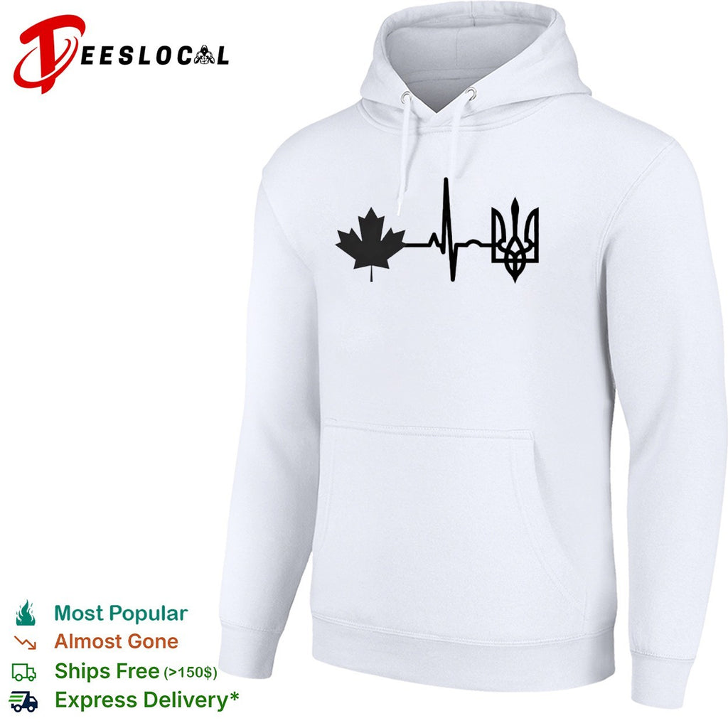 Canada and Ukraine Heartbeat shirt