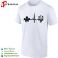 Canada and Ukraine Heartbeat shirt