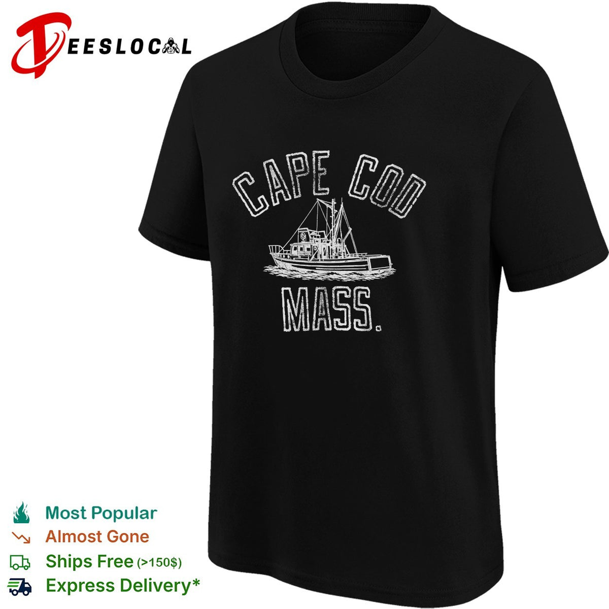 Cape Cod Mass boat nautical coastal vintage shirt