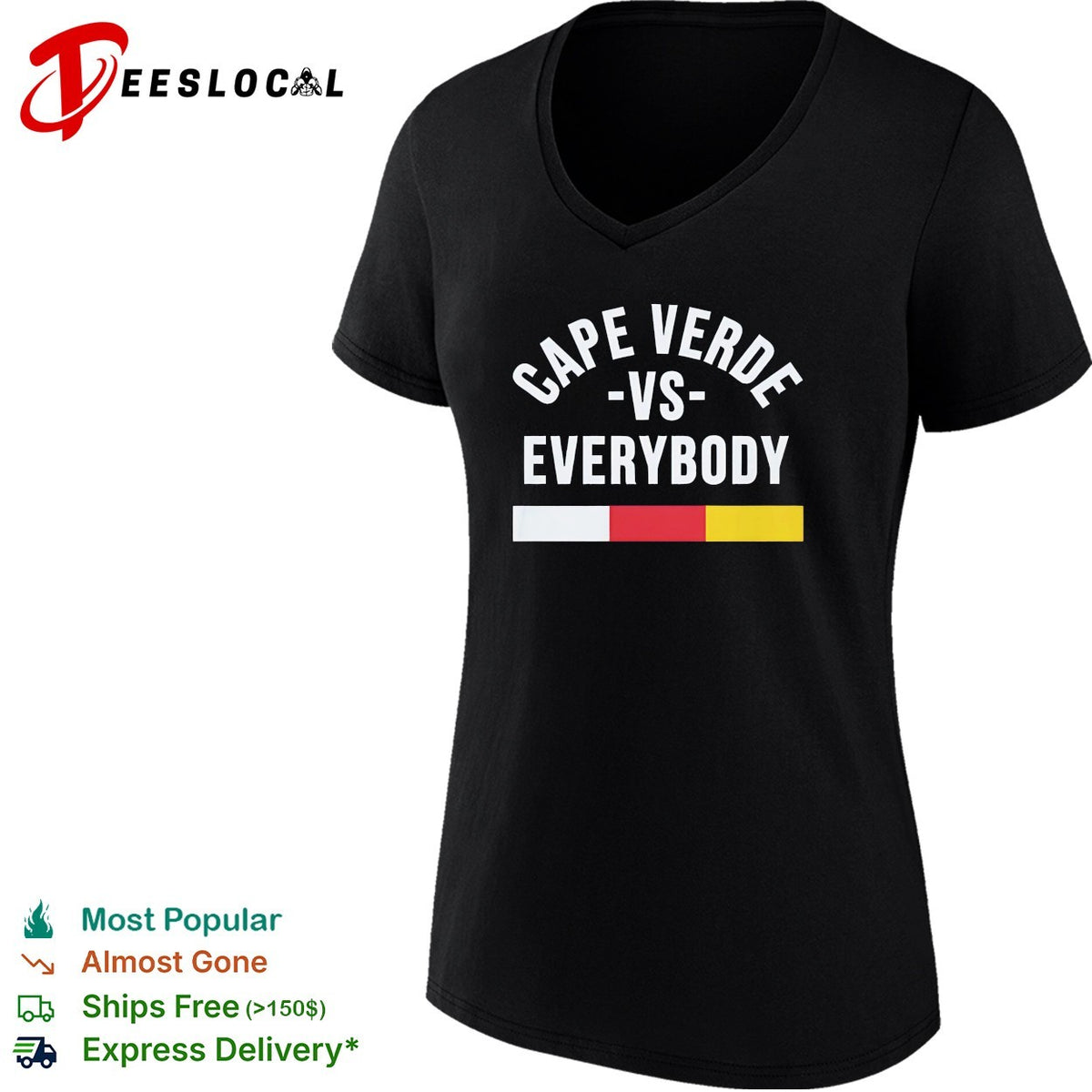 Cape Verde vs everybody flag soccer pride shirt