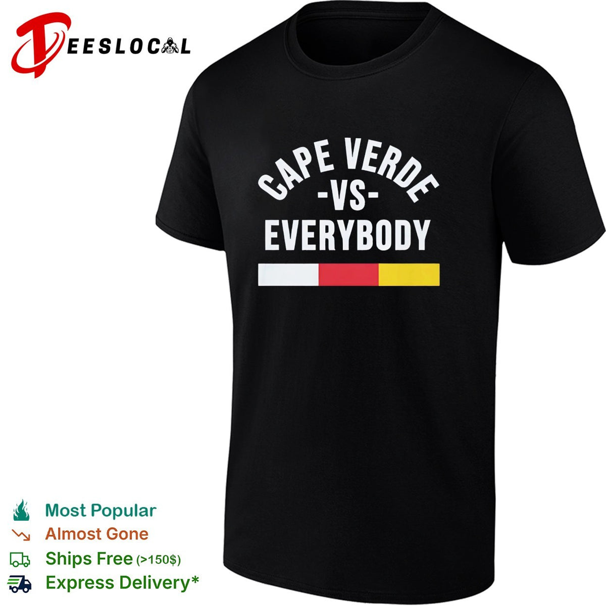 Cape Verde vs everybody flag soccer pride shirt