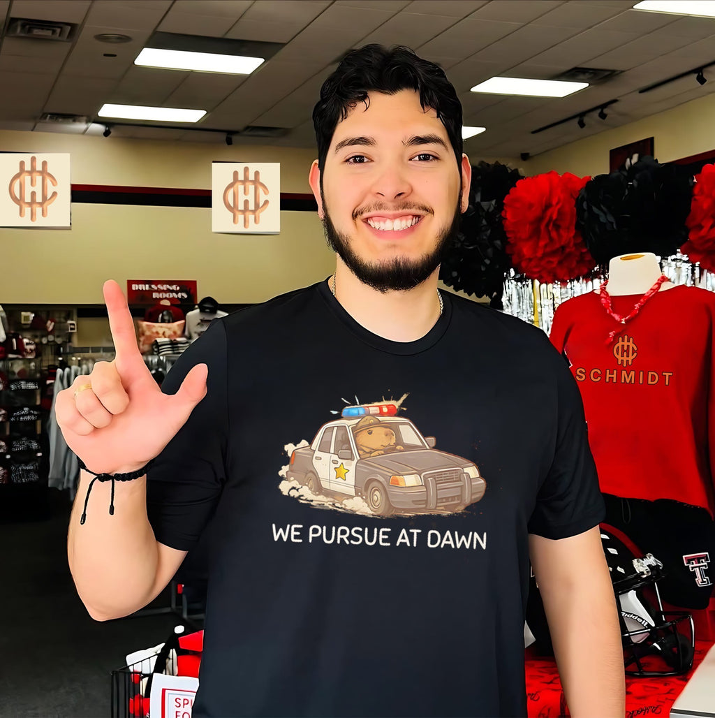 Capybara Police Officer We Pursue at Dawn shirt