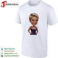 Caricature Blonde Short Hair Purple Corset Body Shape Bobblehead shirt