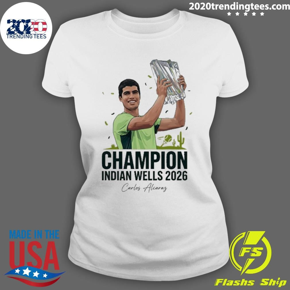 Carlos Alcaraz Indian Wells Champion 2026 Signature Shirt