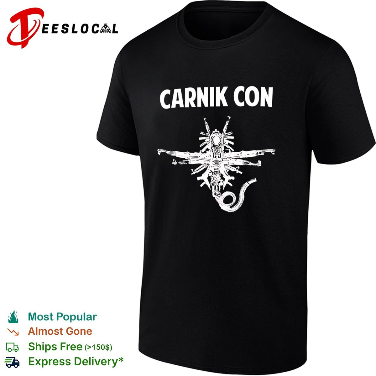 Carnik Con Alien Xenomorph Firearm Construct Gun Culture Shirt