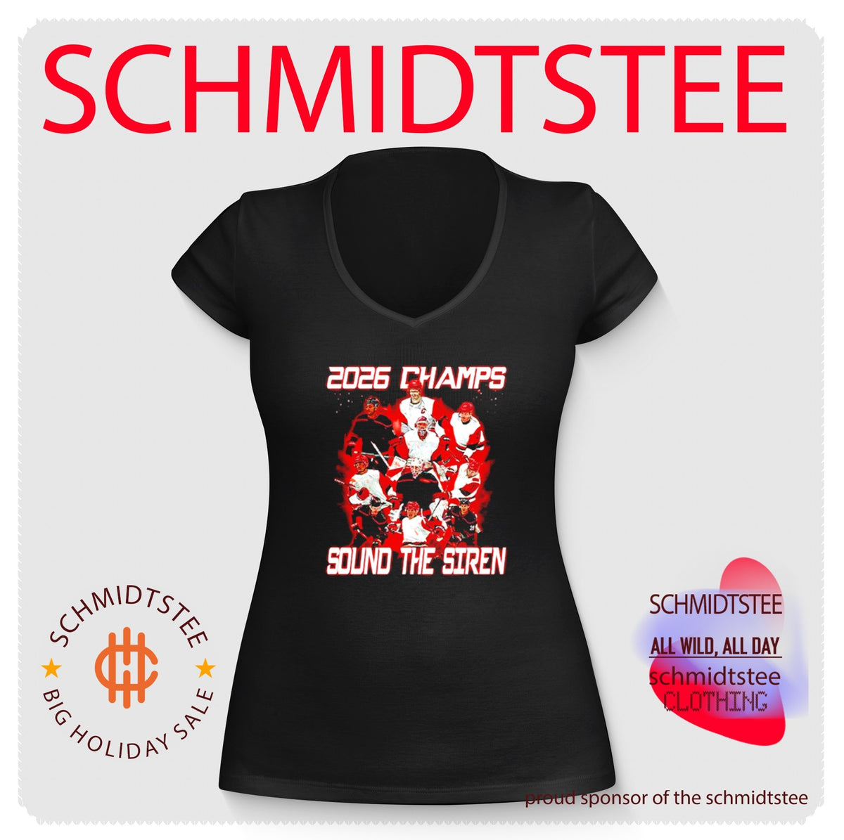 Carolina Hockey 2026 Champs Sound the siren graphic shirt