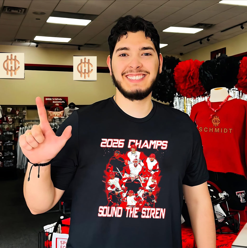 Carolina Hockey 2026 Champs Sound the siren graphic shirt