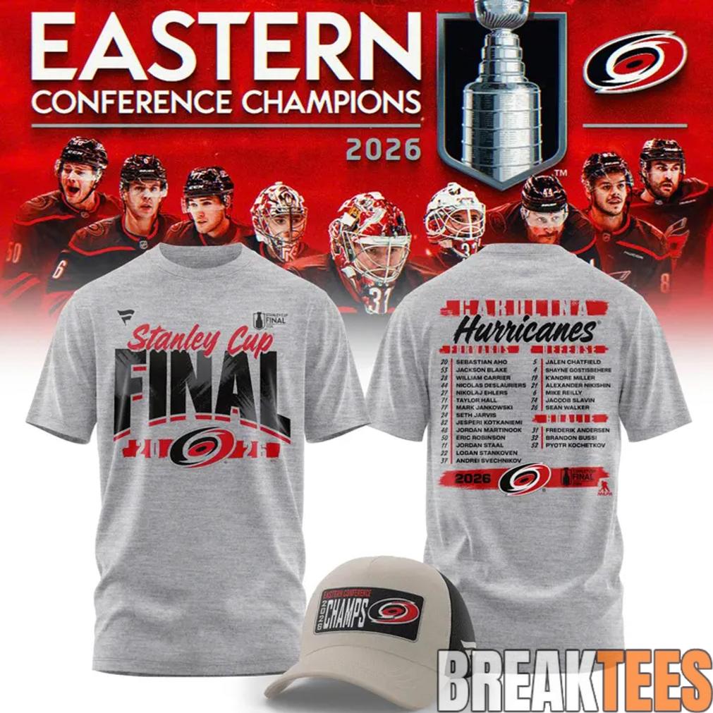 Carolina Hurricanes 2026 NHL Eastern Conference Champions Limited Edition 3D T-Shirt