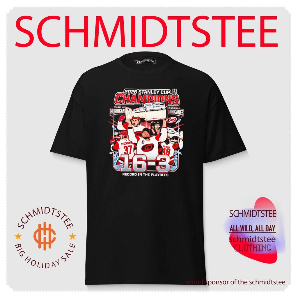 Carolina Hurricanes 2026 Stanley Cup Champions 16-3 record in the playoffs shirt