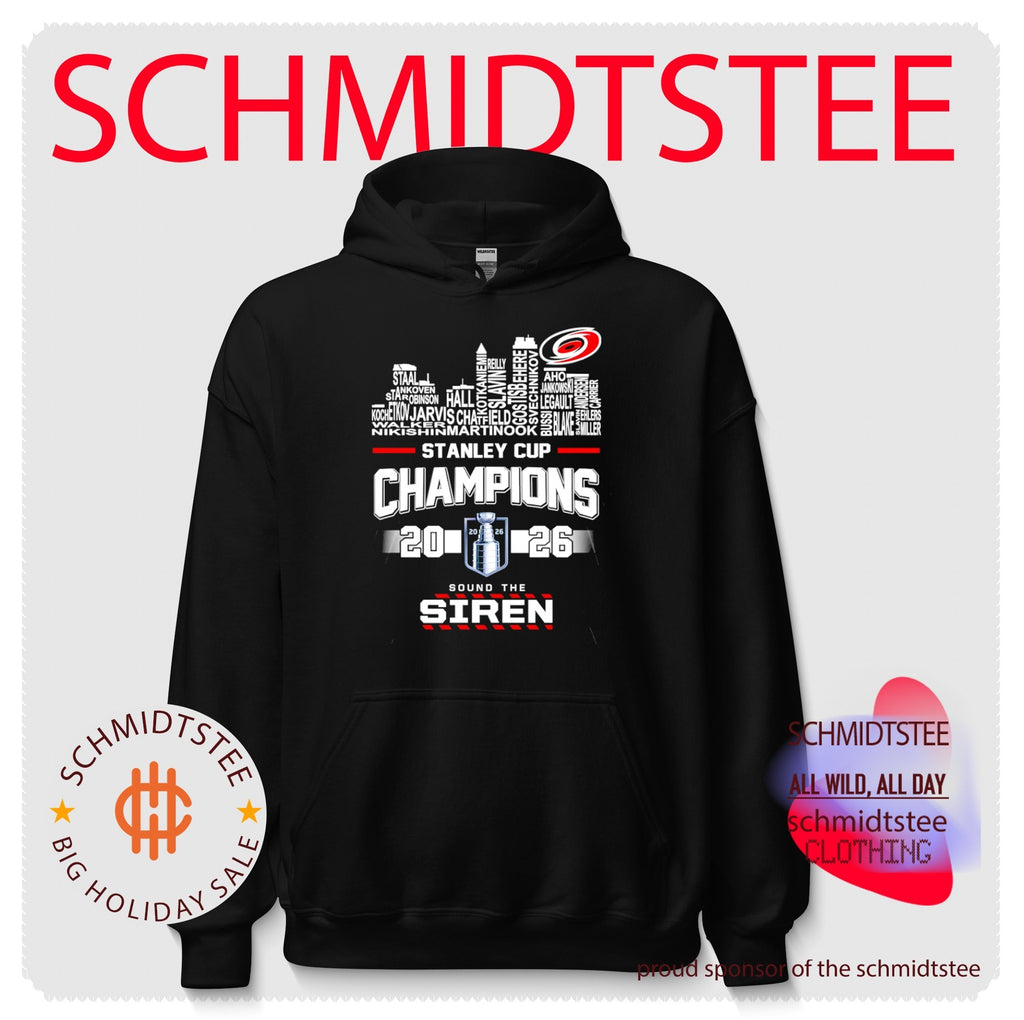Carolina Hurricanes 2026 Stanley Cup Champions name skyline shirt