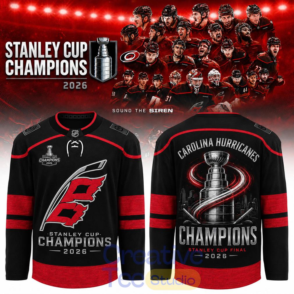 Carolina Hurricanes 2026 Stanley Cup Champions Hockey Jersey