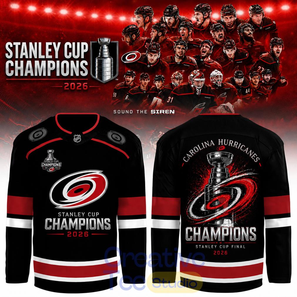 Carolina Hurricanes 2026 Stanley Cup Champions Hockey Jersey