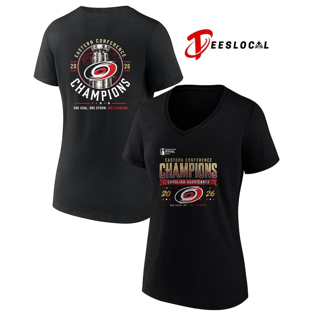 Carolina Hurricanes Eastern Conference final celebration raised by the Storm trophy shirt