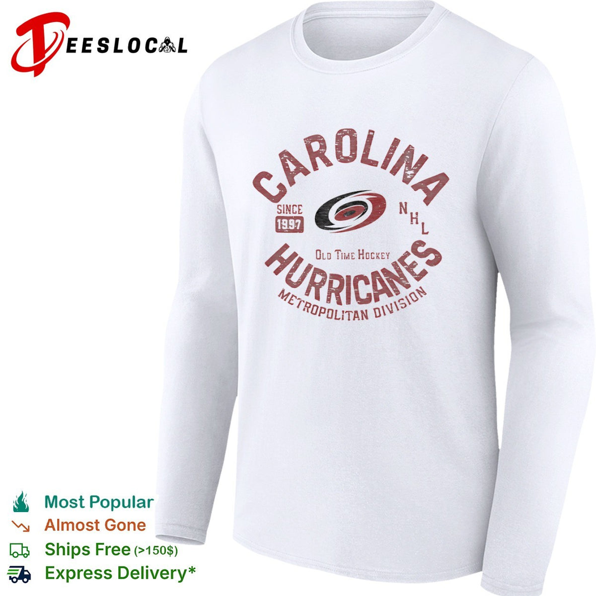 Carolina Hurricanes Since 1997 NHL Old Time Hockey Metropolitan Division shirt