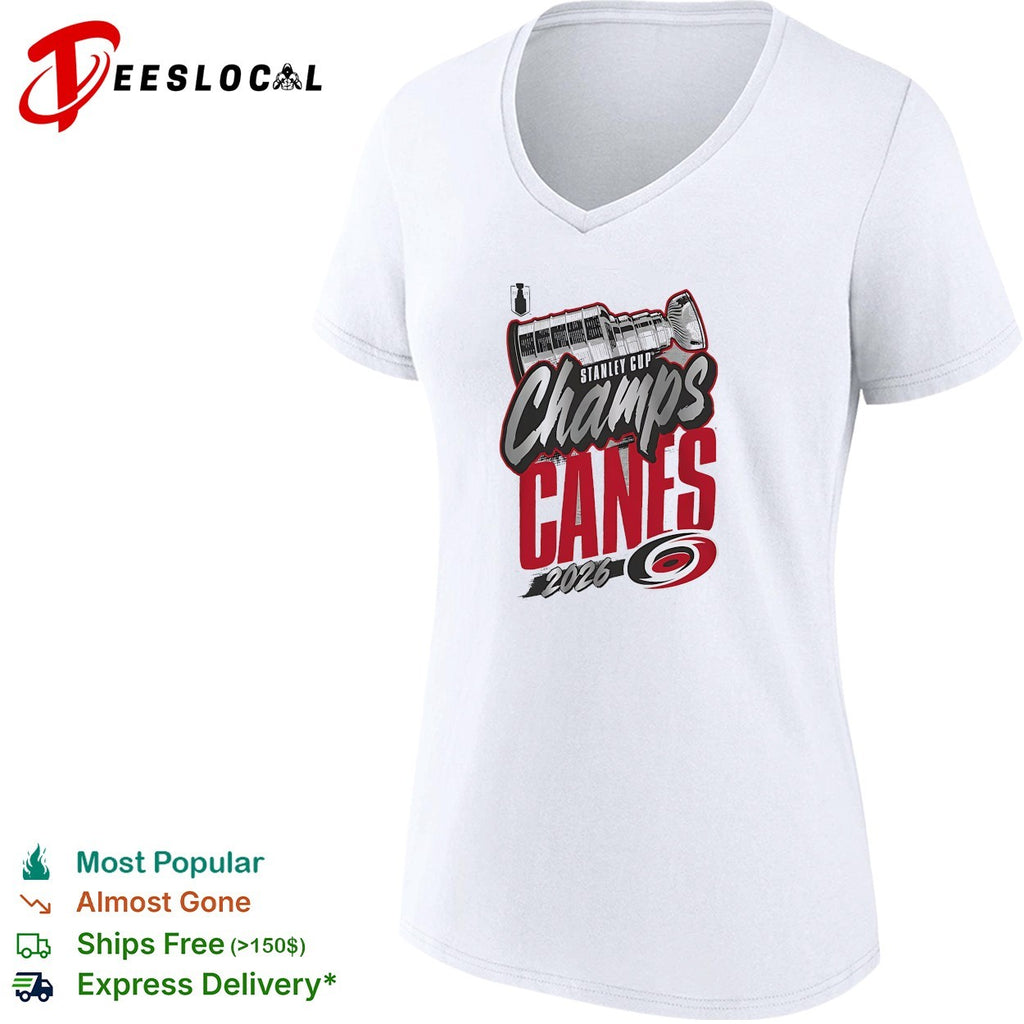 Carolina Hurricanes Stanley Cup Champs Canes 2026 script trophy shirt