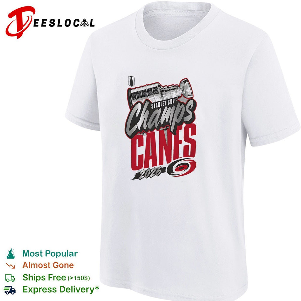 Carolina Hurricanes Stanley Cup Champs Canes 2026 script trophy shirt