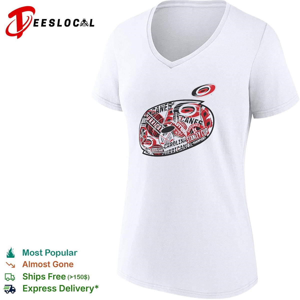 Carolina Hurricanes Stanley Cup champions oval badge collage shirt