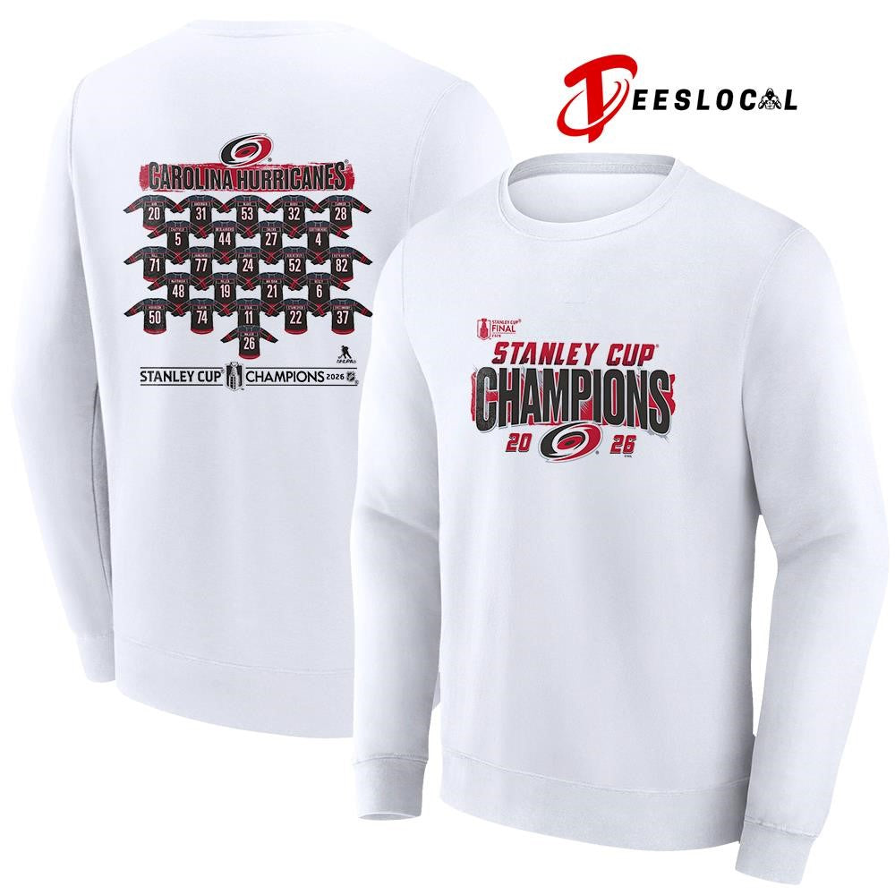 Carolina Hurricanes Stanley Cup champions roster shirt