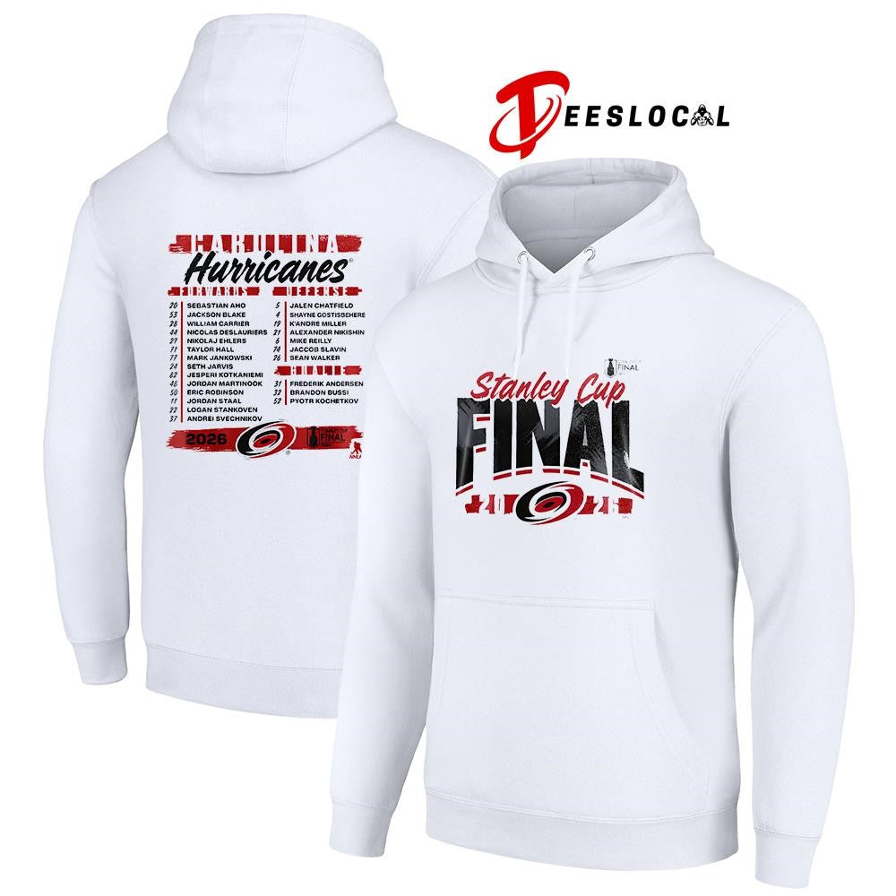 Carolina Hurricanes Stanley Cup finals name roster shirt