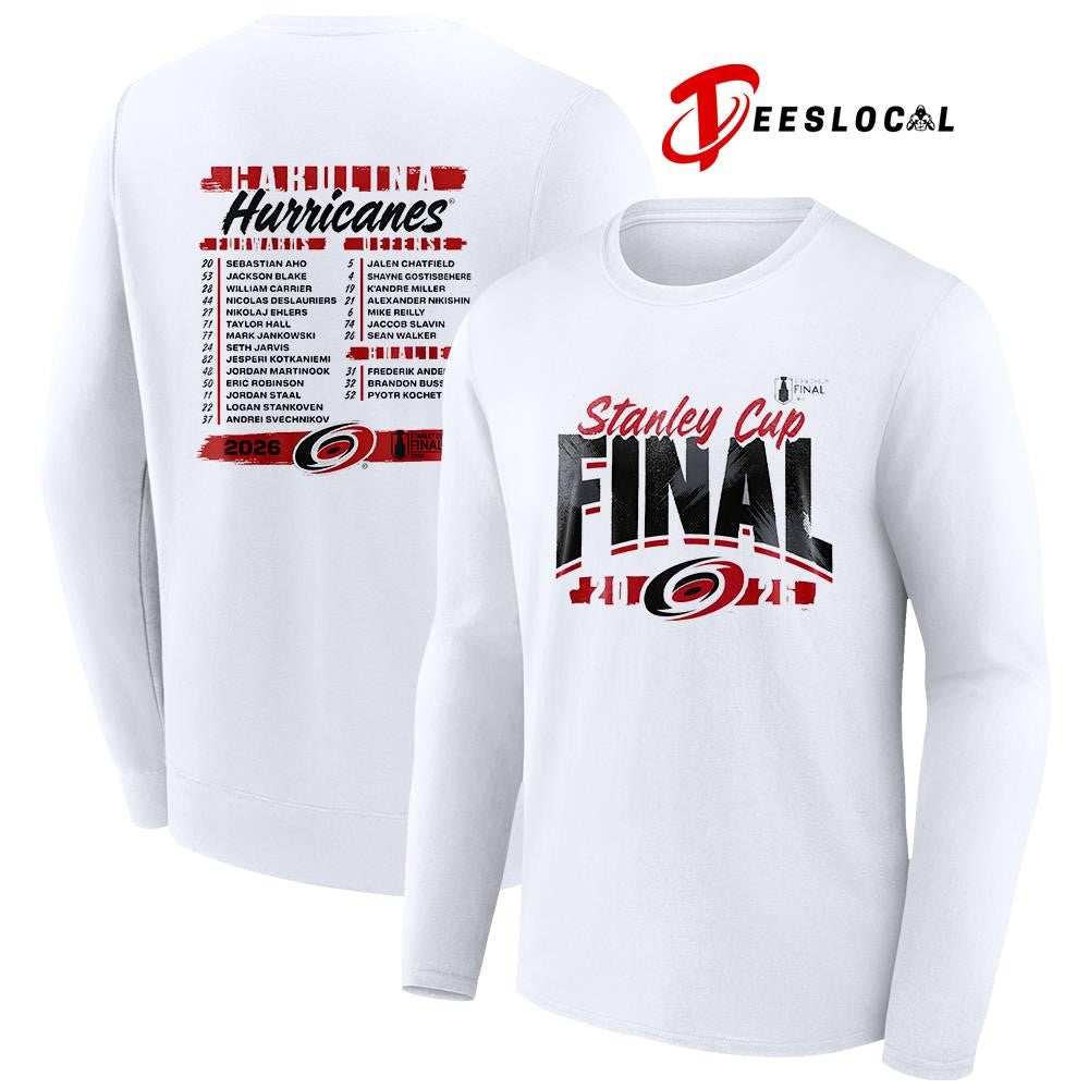 Carolina Hurricanes Stanley Cup finals name roster shirt