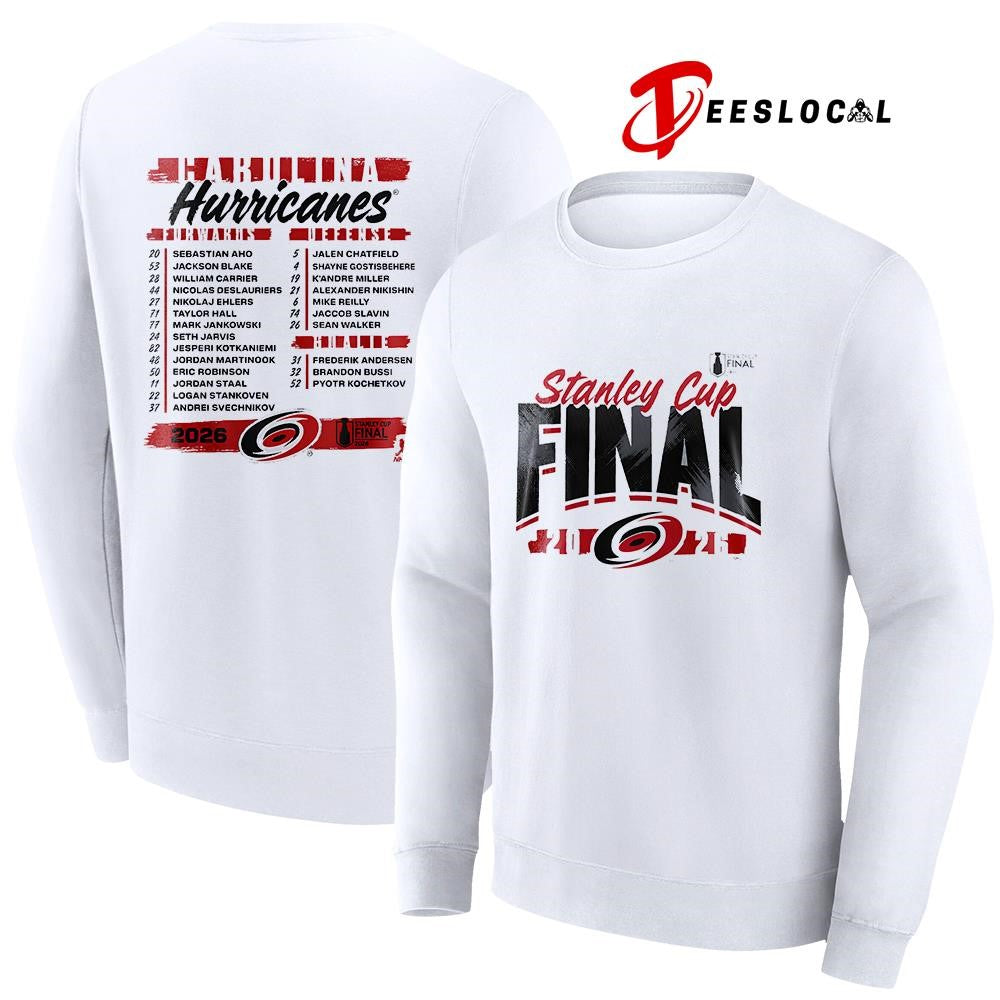 Carolina Hurricanes Stanley Cup finals name roster shirt