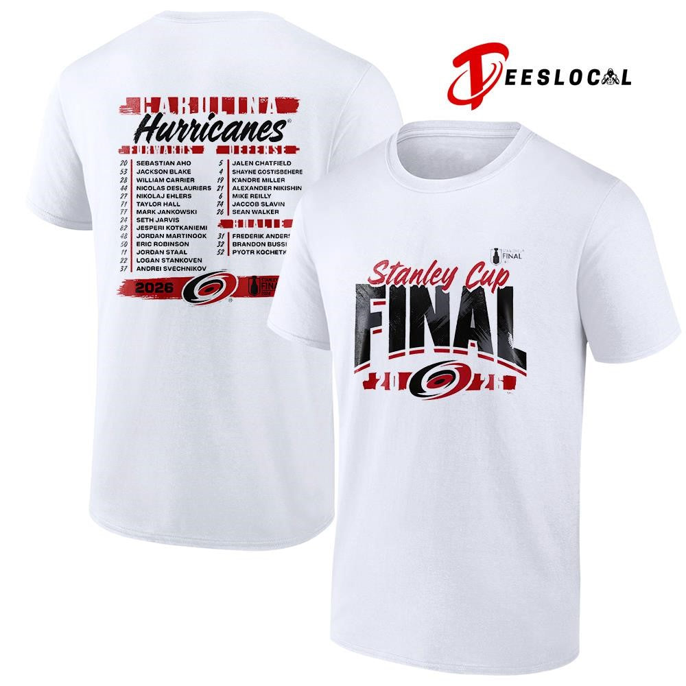 Carolina Hurricanes Stanley Cup finals name roster shirt