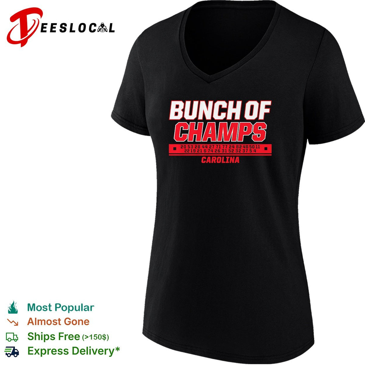 Carolina Hurricanes bunch of champs 2026 player jersey numbers roster shirt