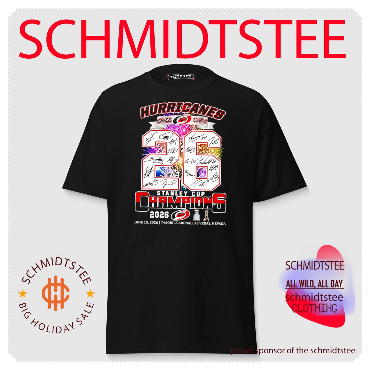 Carolina Hurricanes hockey 2025 2026 Stanley Cup Champions 26 69-25-7 signature shirt