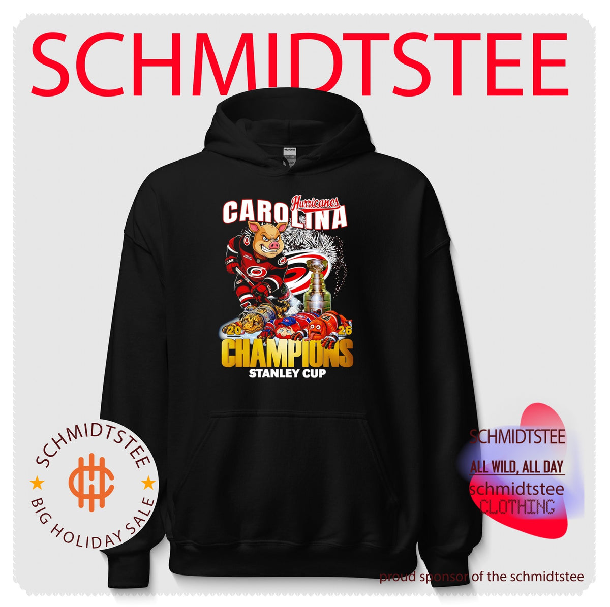Carolina Hurricanes hockey 2025 2026 Stanley Cup Champions mascot shirt