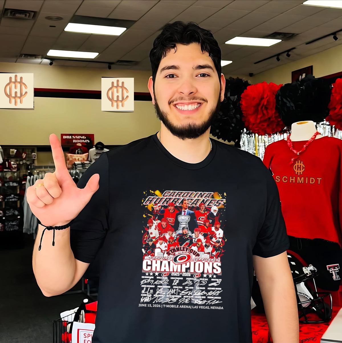 Carolina Hurricanes hockey 2025 2026 Stanley Cup Champions signature graphic shirt