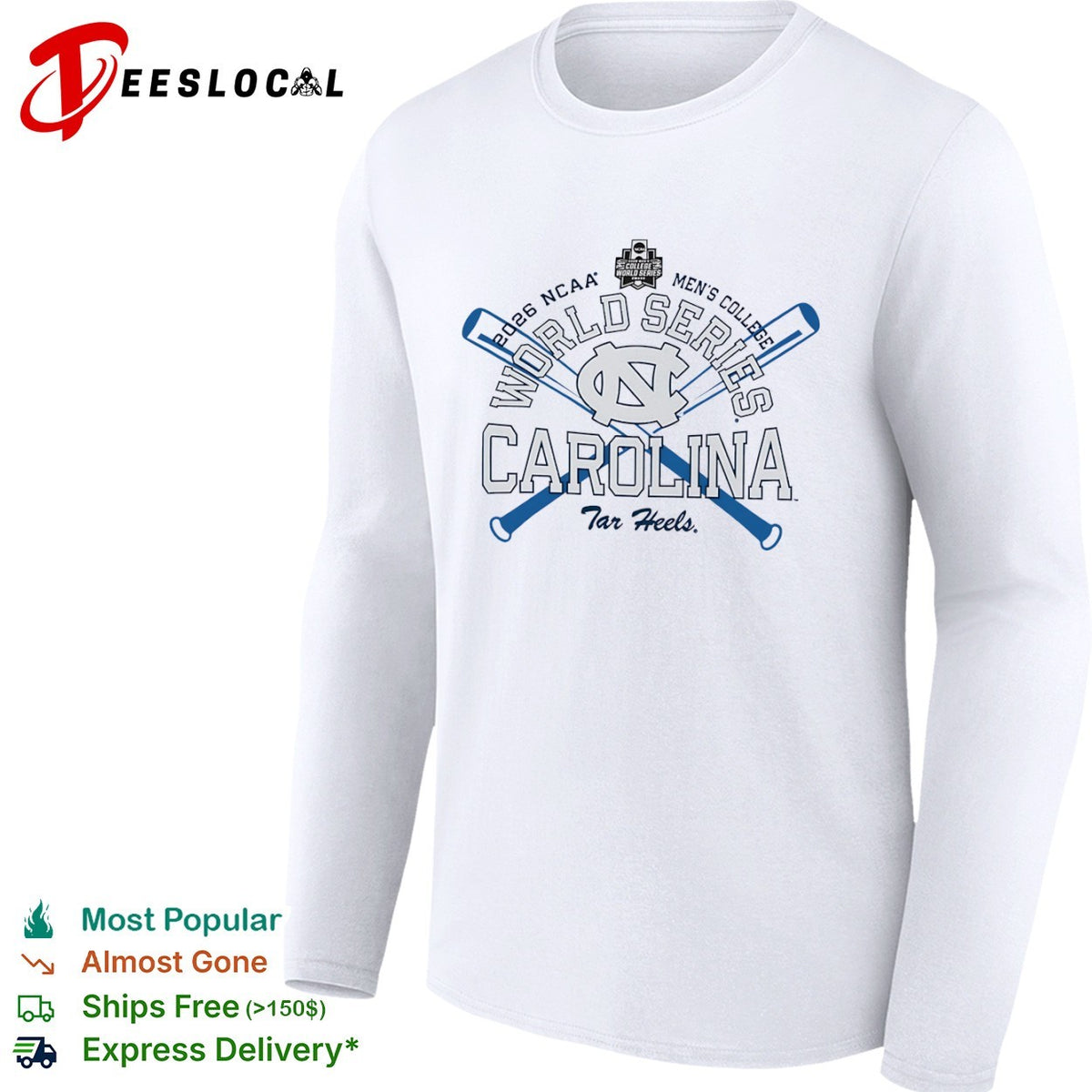 Carolina Tar Heels NCAA Men’s College World Series 2026 shirt