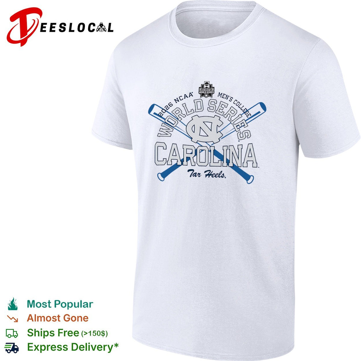 Carolina Tar Heels NCAA Men’s College World Series 2026 shirt