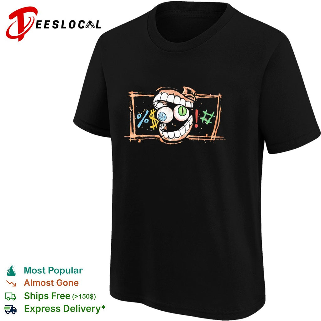 Cartoon Eyeball Mouth Symbols Swearing Cursing Comic shirt