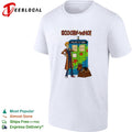 Cartoon dog detective duo police box time traveler mashup parody shirt